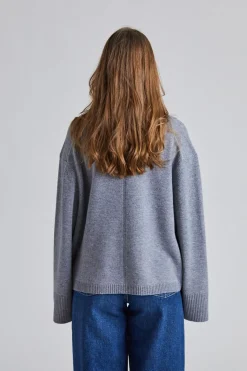 Cape Cod Polo Sweater Gray Melange
