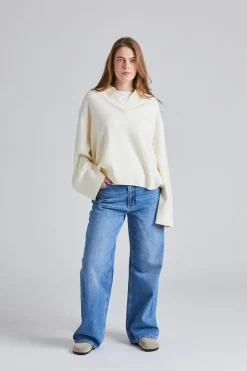 Cape Cod Polo Sweater Macadamia