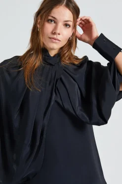 Cape Sleeve Dress Black