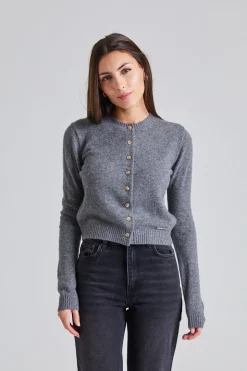 Cashmere Cardigan Dark Grey