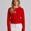 Cashmere Cardigan Red