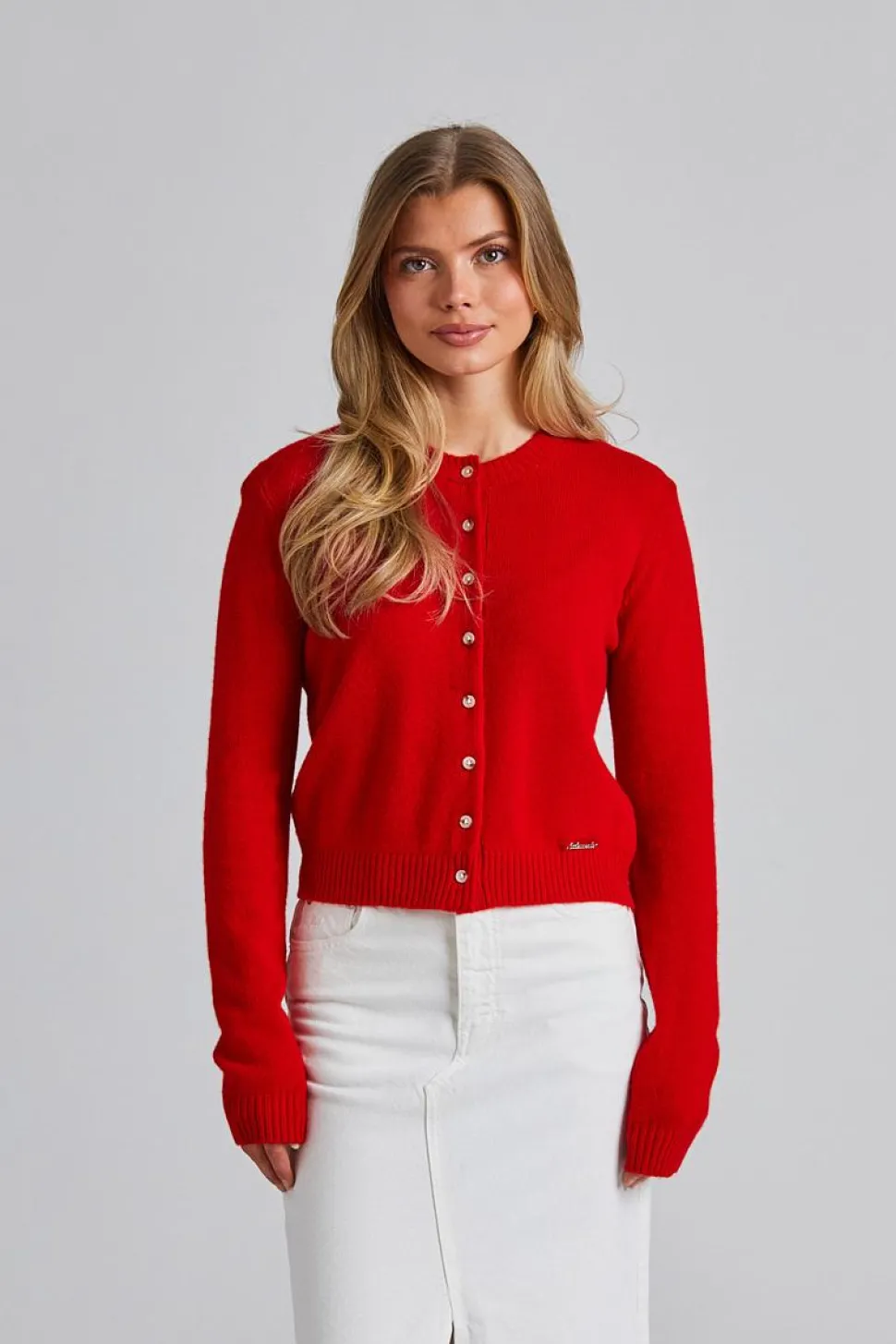 Cashmere Cardigan Red