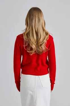 Cashmere Cardigan Red