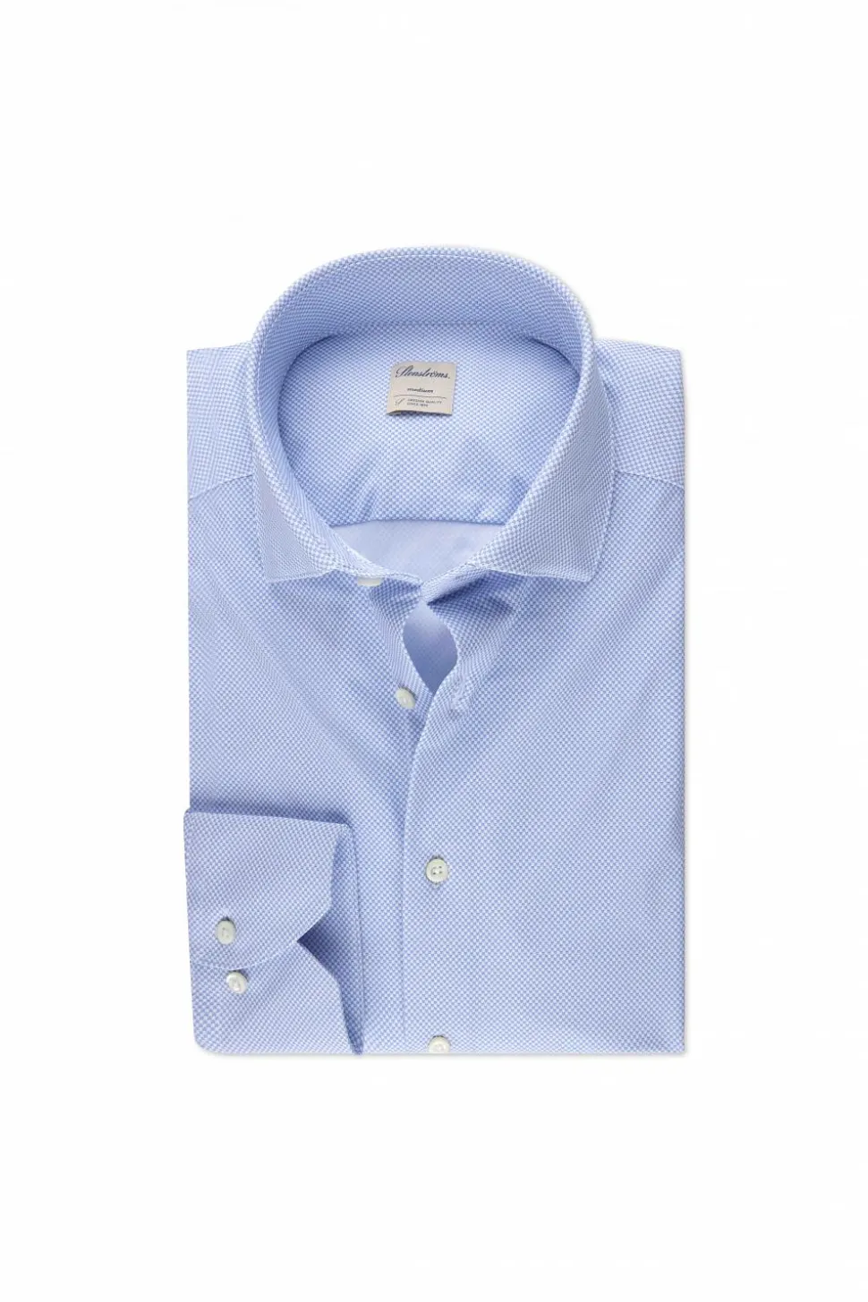Casual Light Blue Patterned Jersey Shirt Slim