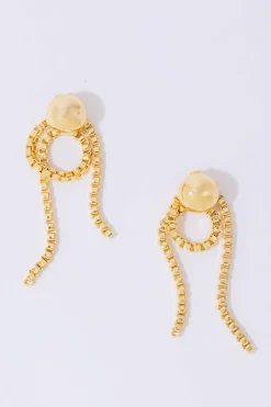 Chain Loop Earrings Gold