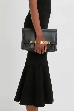 Chain Pouch With Strap Black