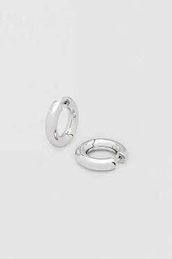 Chunky Hoops Medium Silver