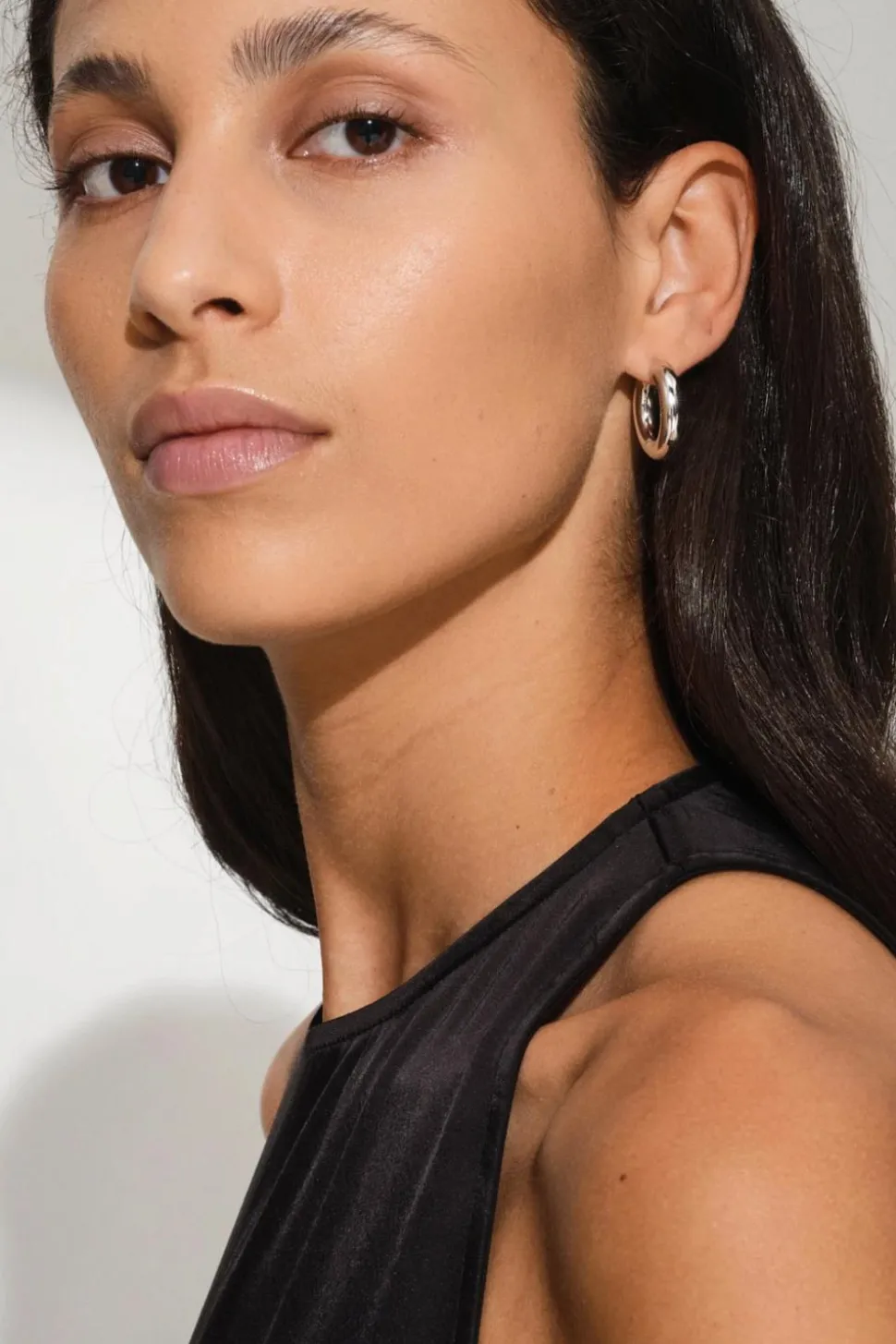 Chunky Hoops Medium Silver