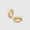 Chunky Hoops Satin Medium Gold