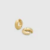 Chunky Hoops Satin Small Gold