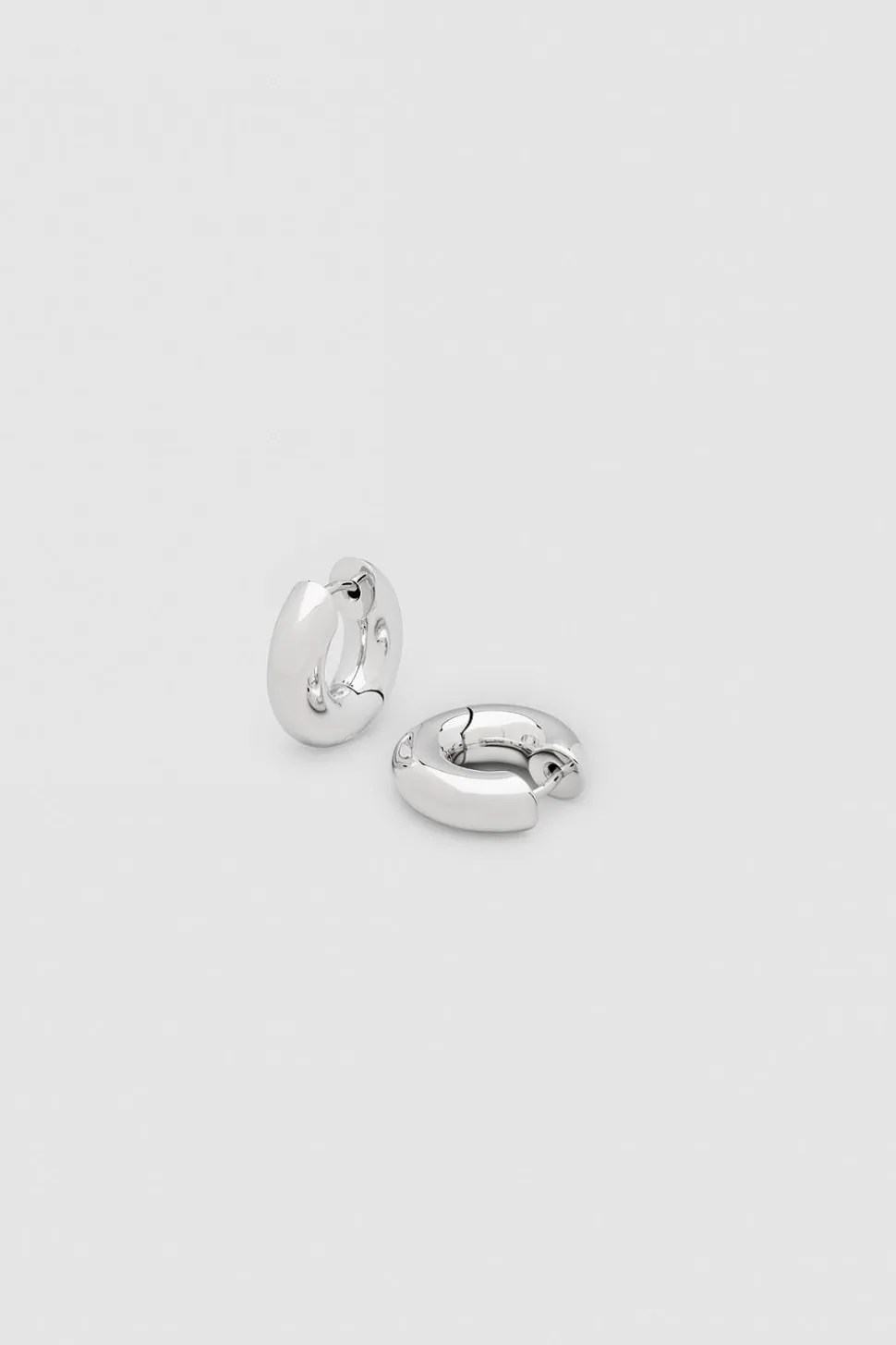 Chunky Hoops Small Silver