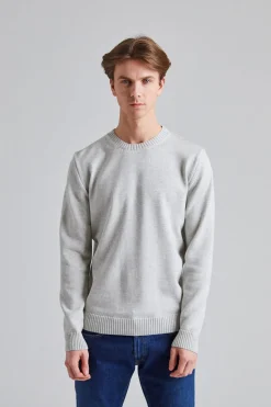 Chunky Merino Crew Neck Lt Grey