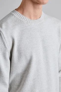 Chunky Merino Crew Neck Lt Grey