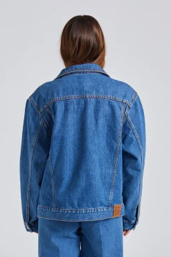 Classic Denim Jacket Vibrant Blue