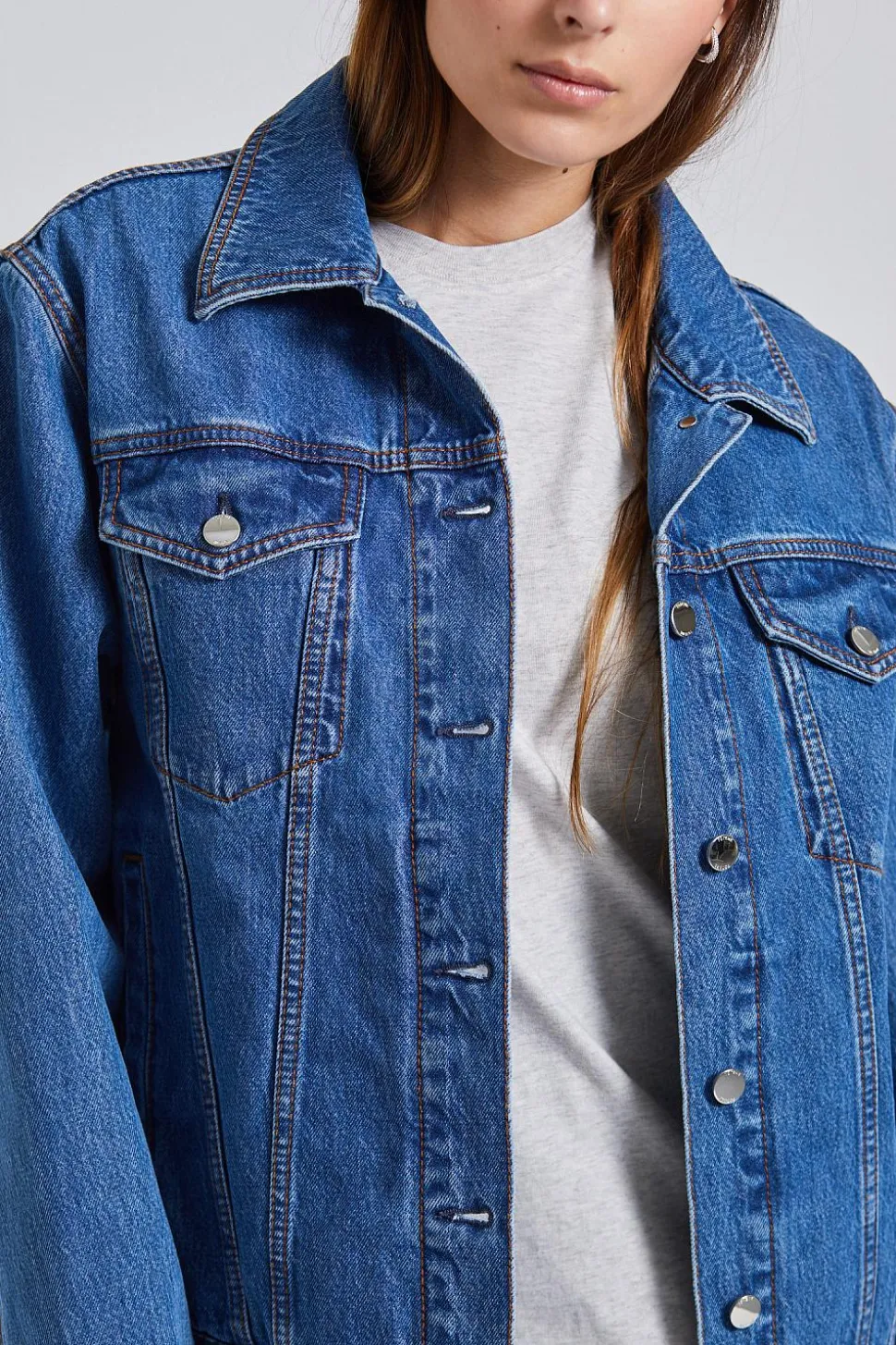 Classic Denim Jacket Vibrant Blue