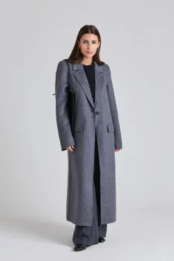 Classic Doublé Coat Mid Grey Melange
