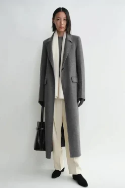 Classic Doublé Coat Mid Grey Melange