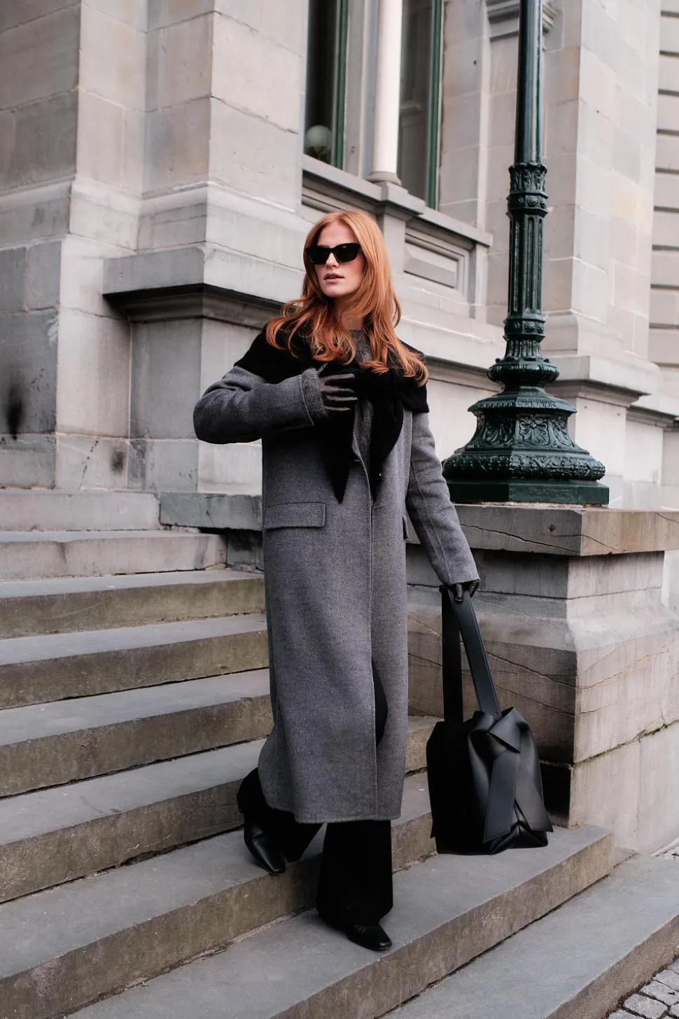 Classic Doublé Coat Mid Grey Melange