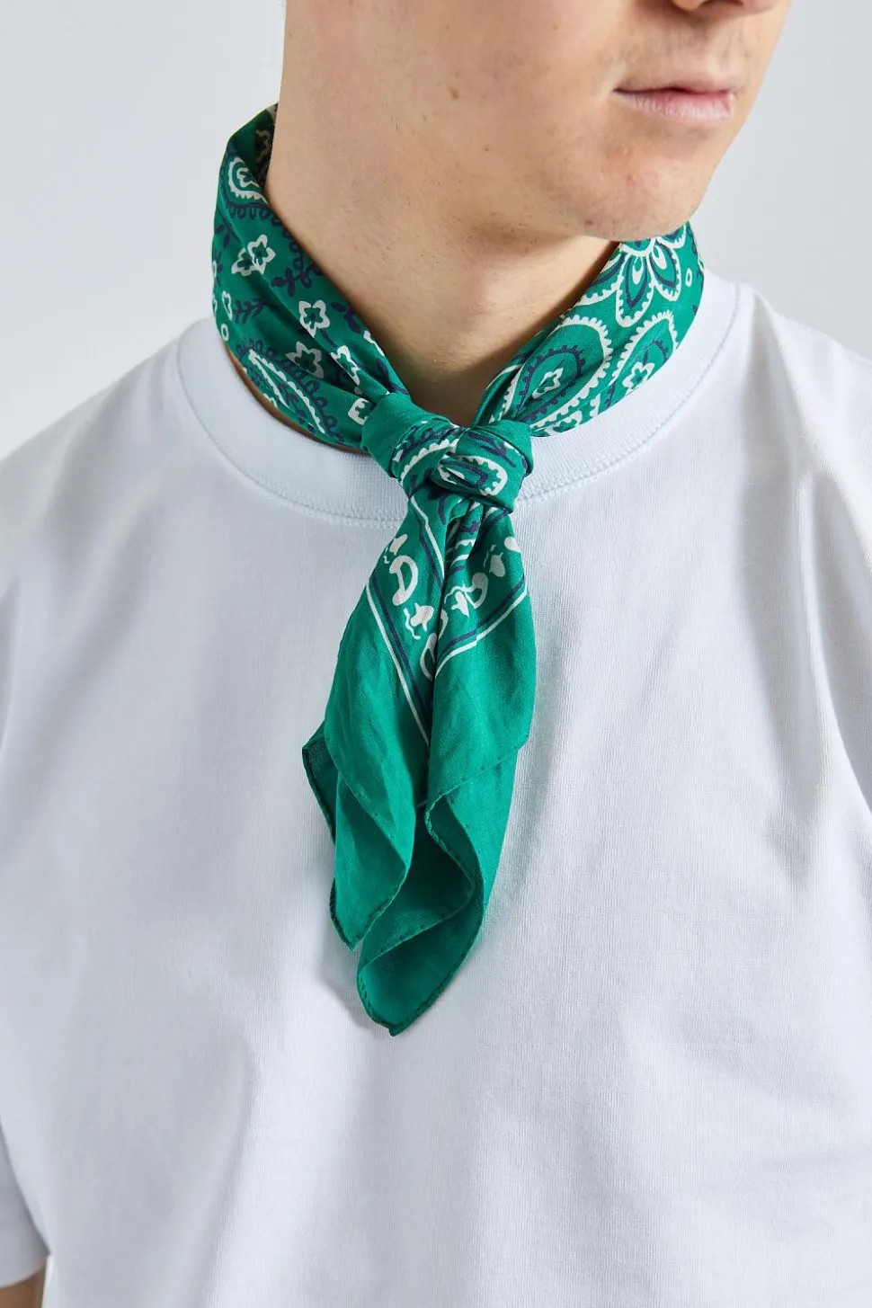 Classic Paisley Bandana Green