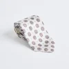 Classic Printed Flower Tie Cream
