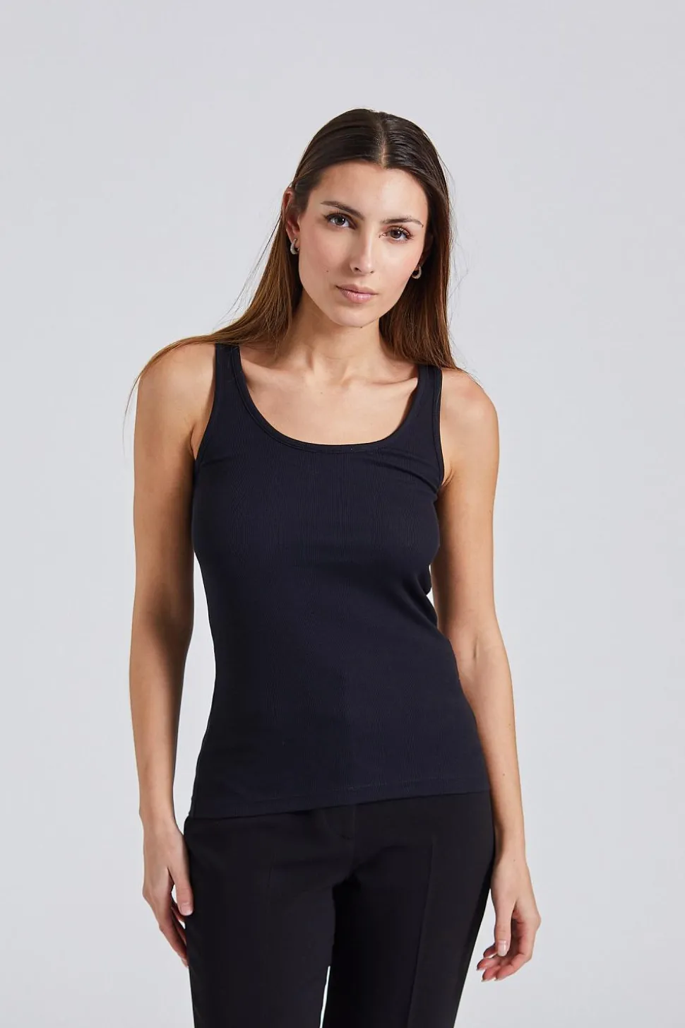 Classic Rib Tank Black