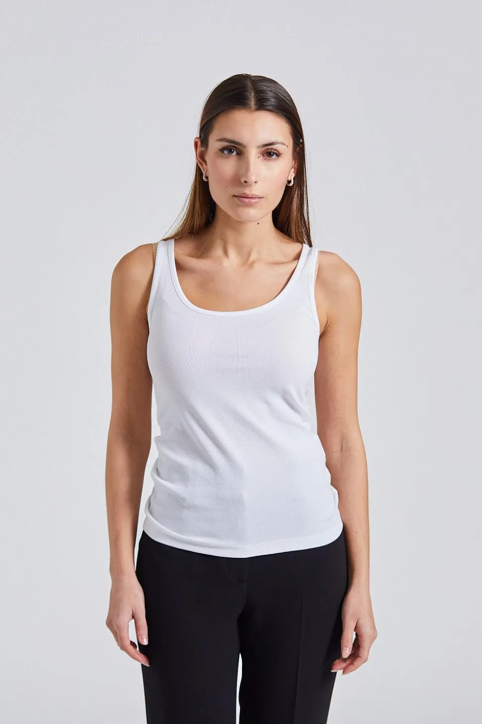 Classic Rib Tank White