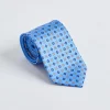 Classic Small Flower Tie Sky Blue