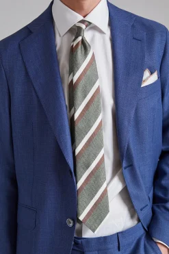 Classic Stripe Tie Olive