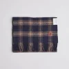 Classic Woven Scarf in Check Navy