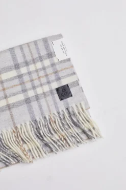 Classic Woven Scarf in Check Lt Grey
