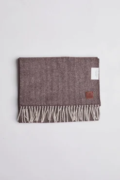 Classic Woven Scarf in Fishbone Brown
