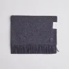Classic Woven Scarf in Plain Melange Dk Grey