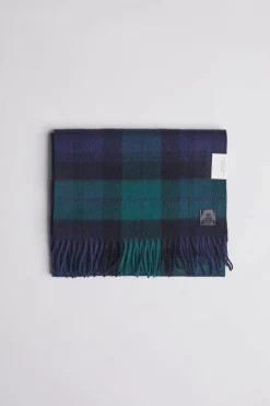 Classic Woven Scarf in Tartan Check Black