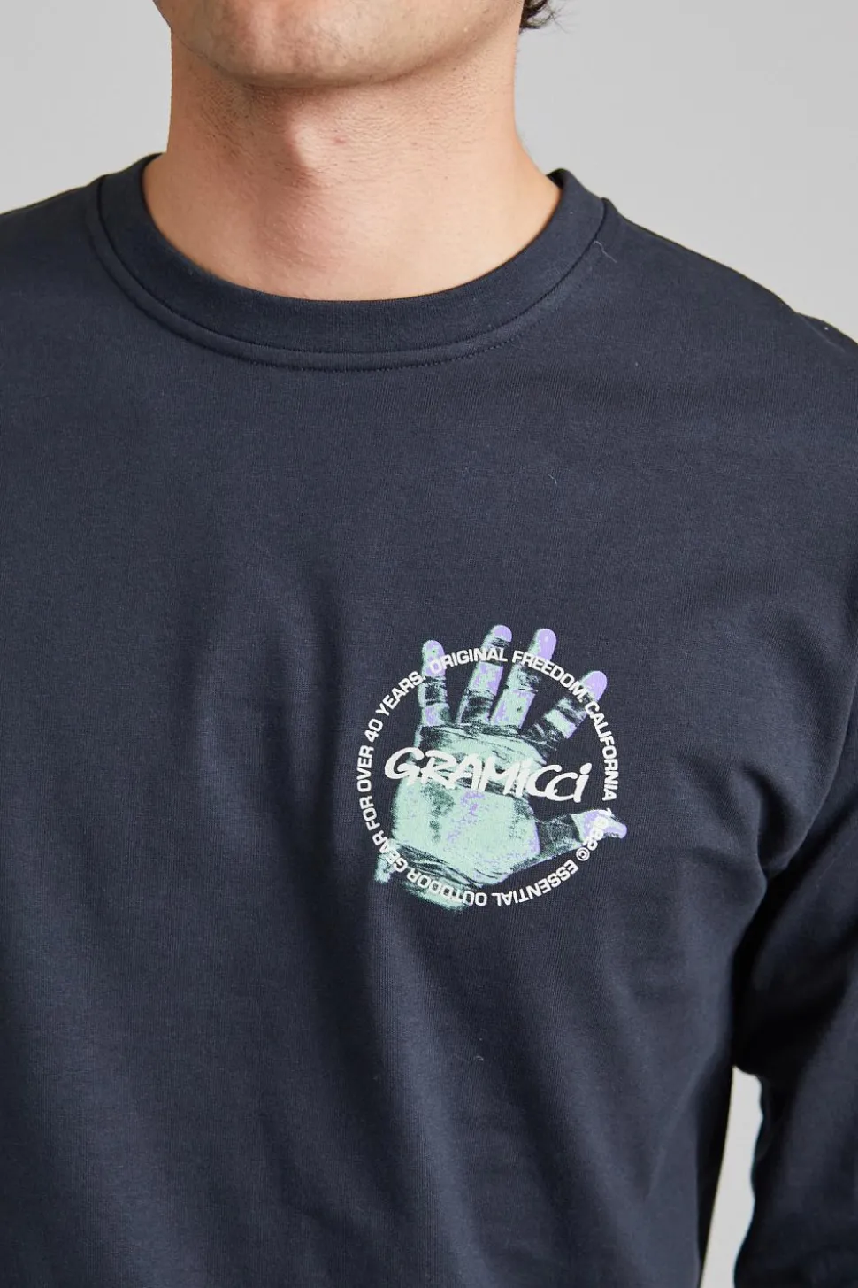 Climber's Hand L/S Tee Vintage Black