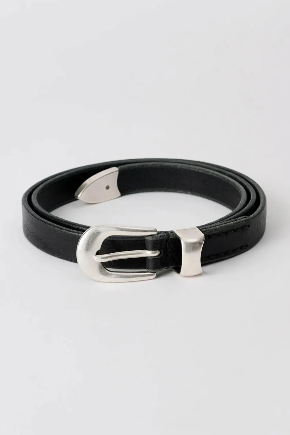 2 cm Belt Black Leather