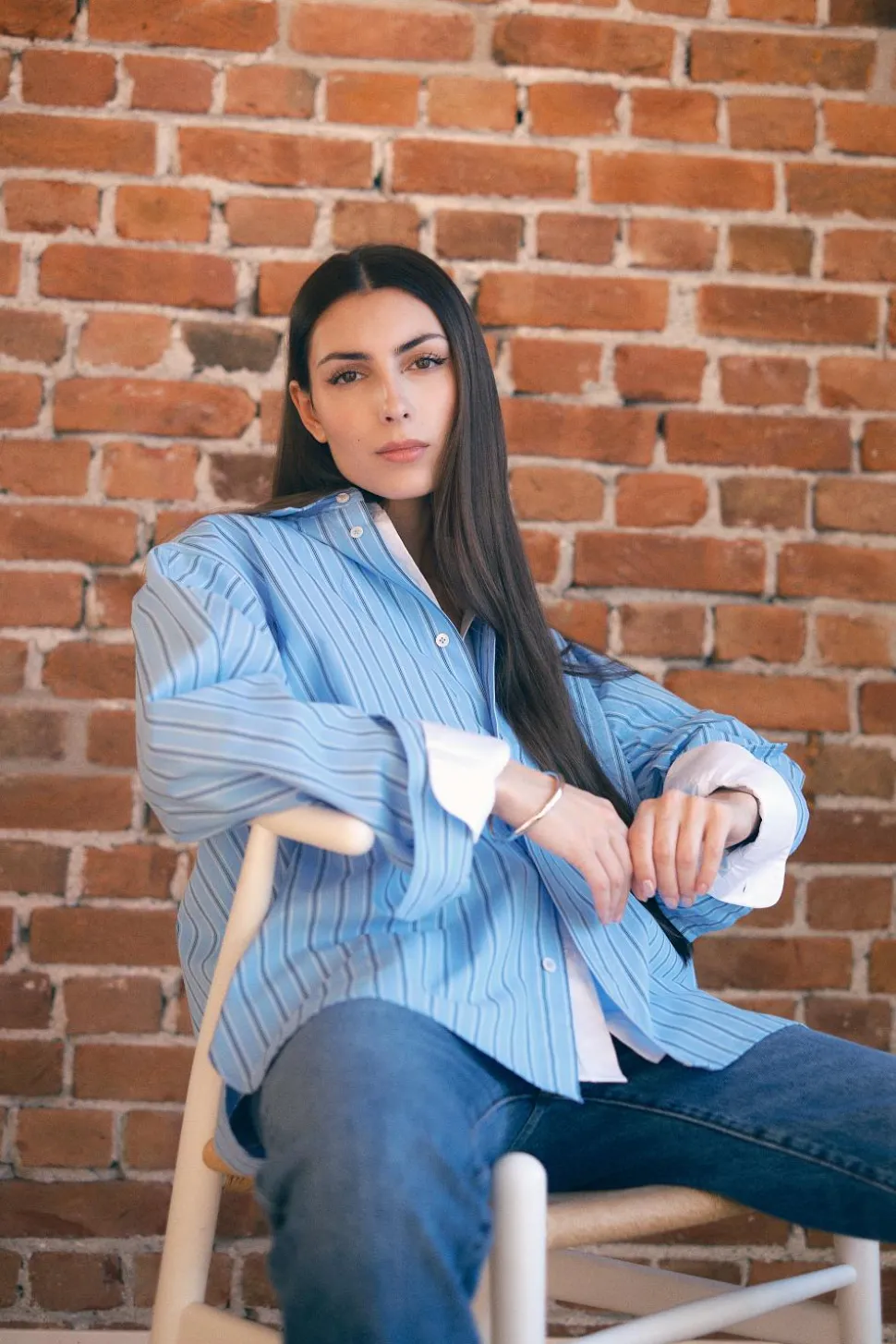 Coastal Shirt Cornflower Blue Stripe