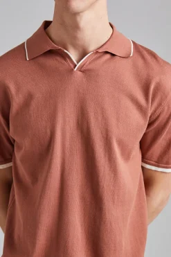 Contrast Polo Shirt Ocra
