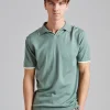 Contrast Polo Shirt Salvia