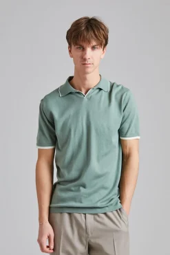 Contrast Polo Shirt Salvia
