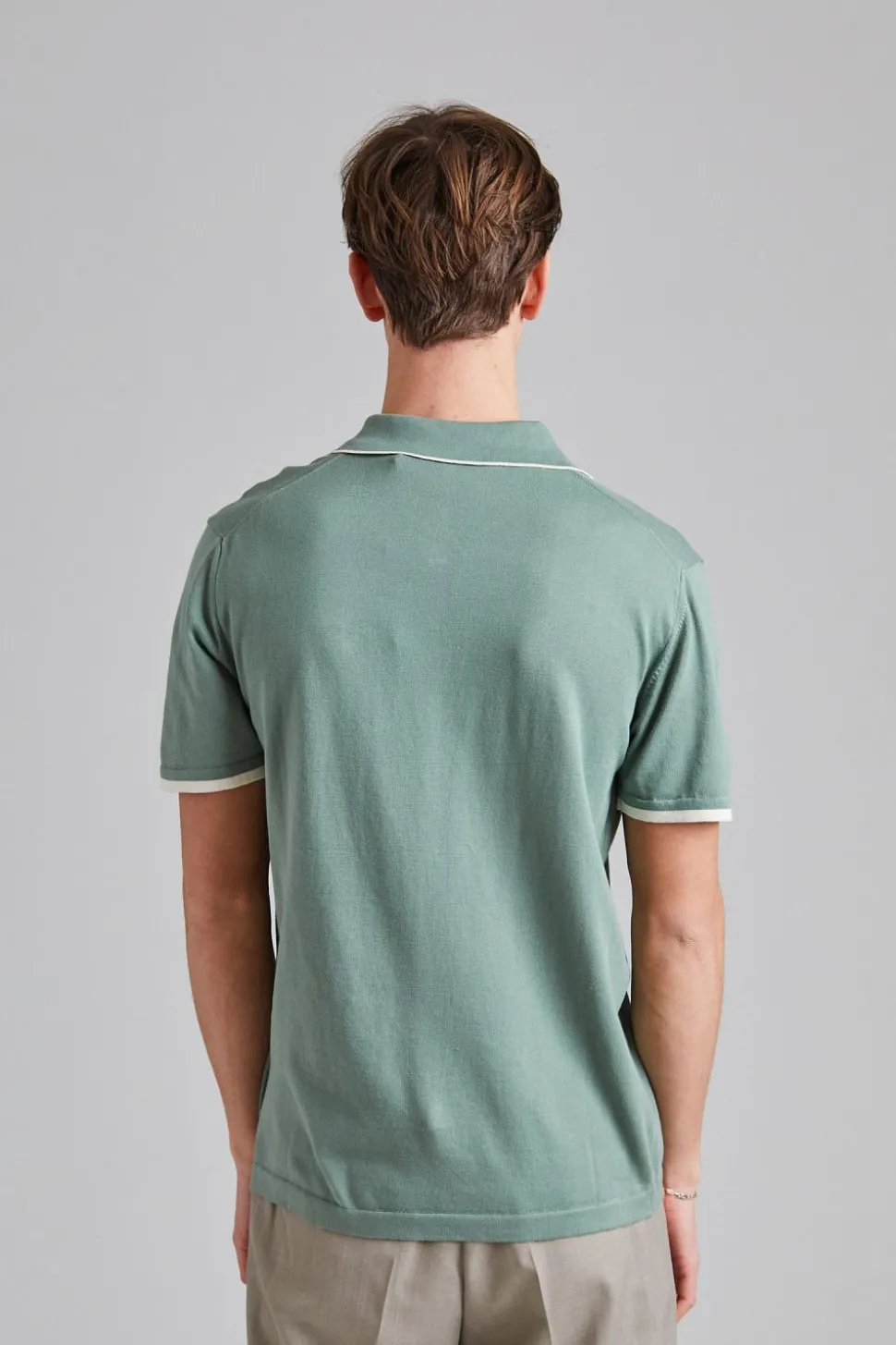 Contrast Polo Shirt Salvia