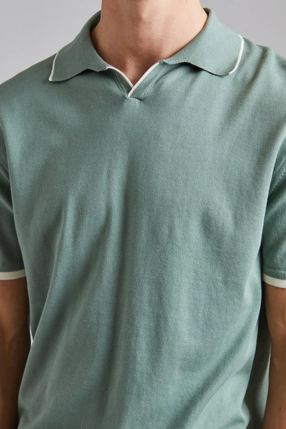 Contrast Polo Shirt Salvia