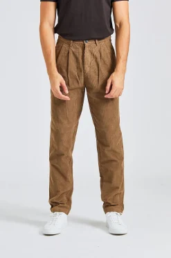 Corduroy Double Pleat Trouser Cedar