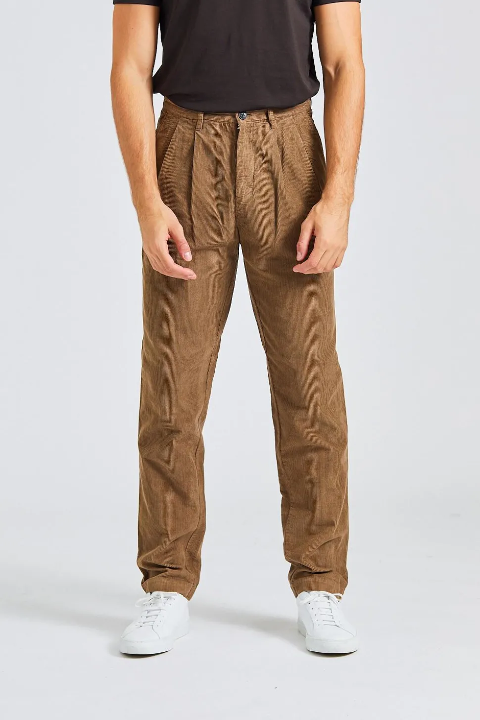 Corduroy Double Pleat Trouser Cedar
