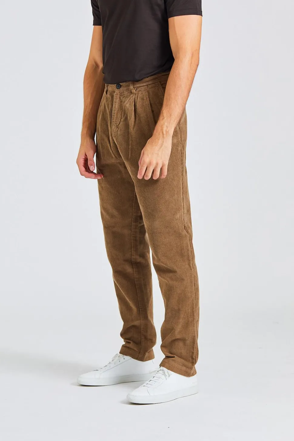 Corduroy Double Pleat Trouser Cedar