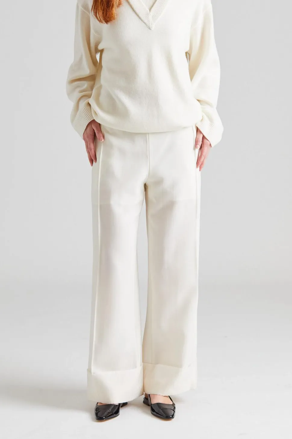 Cosmos Wide Leg Trousers Ivory