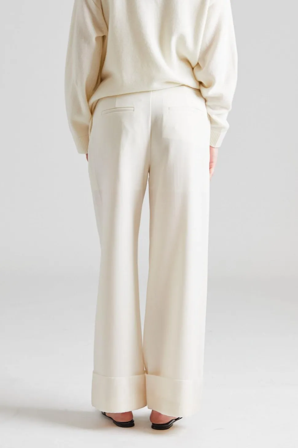 Cosmos Wide Leg Trousers Ivory