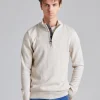 Cotton Half Zip Mist