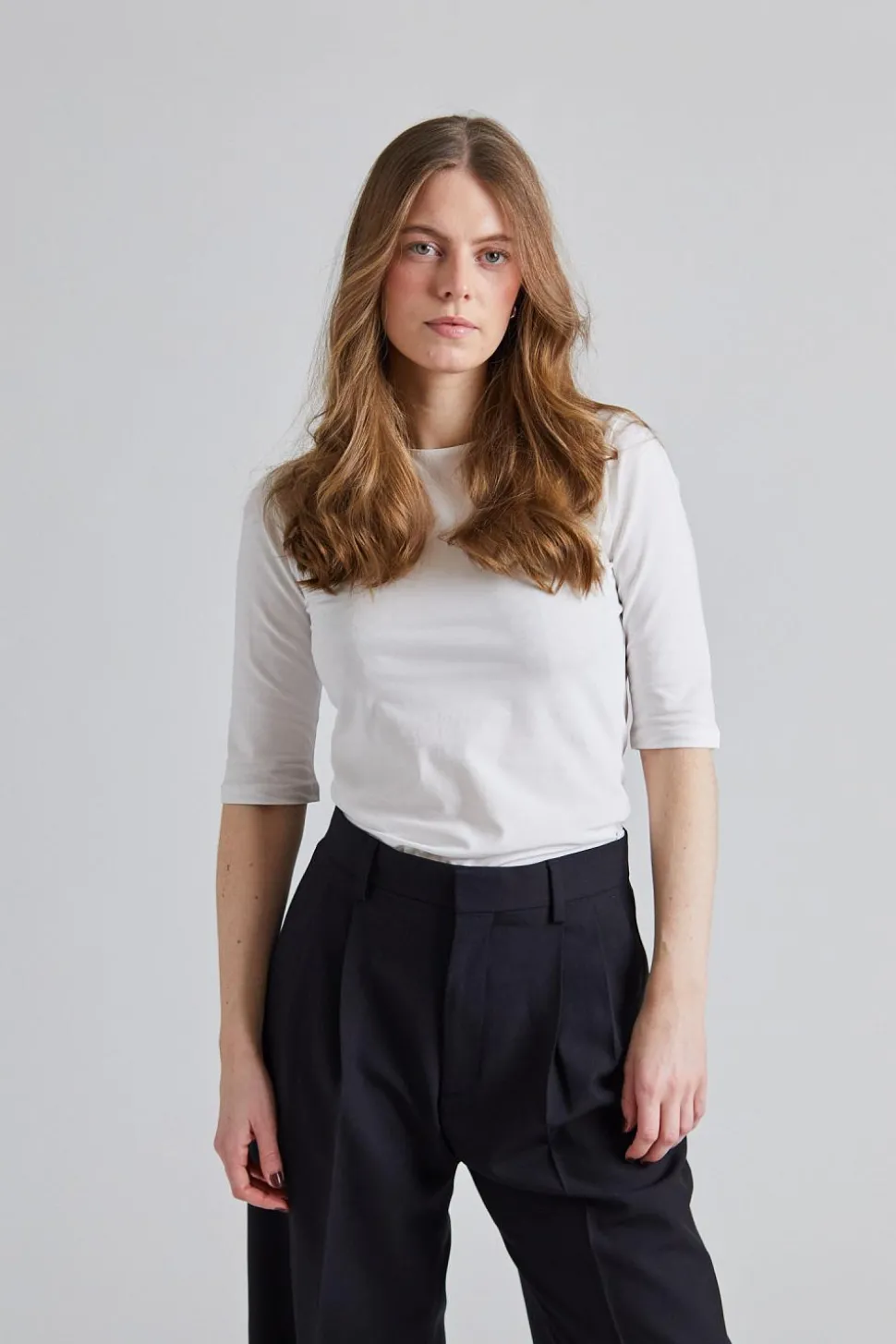 Cotton Stretch Elbow Sleeve White