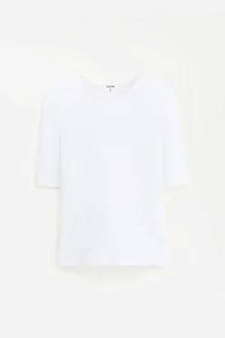 Cotton Stretch Elbow Sleeve White