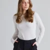 Cotton Stretch Long Sleeve White